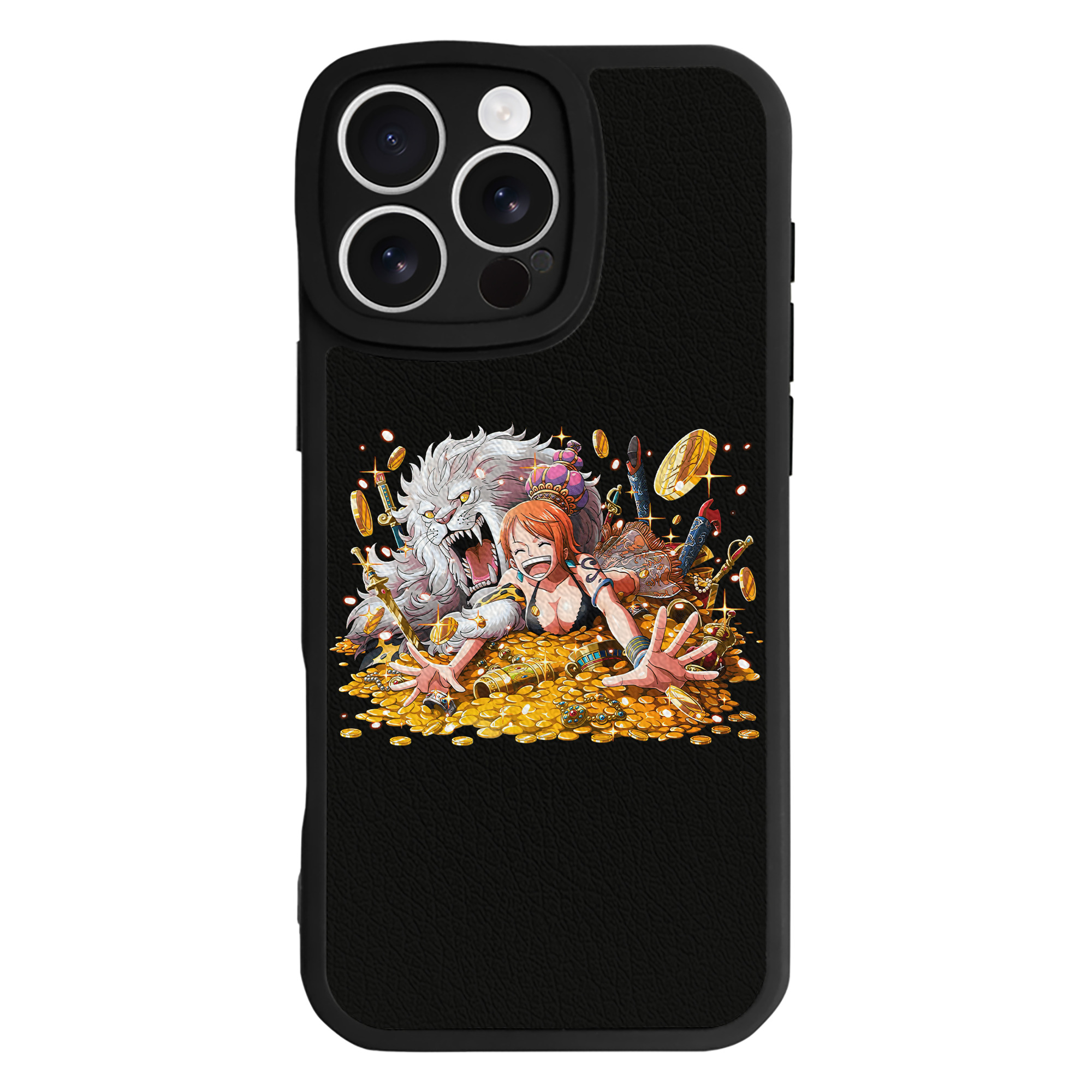 （画像用） ワンピース ナミ ONE PIECE Nami 【iPhone 16シリーズ対応】シリコンスマホケース（レザー調） 材質：シリコン